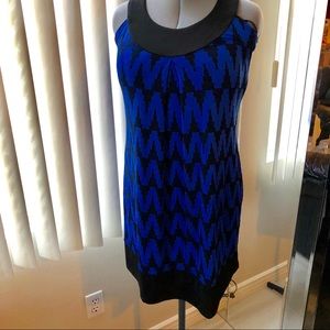 NEW Royal Blue and Black Sleeveless Dress